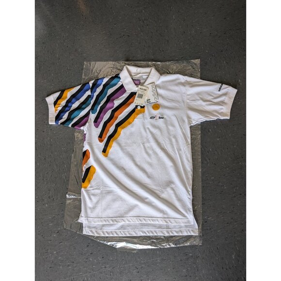 ADIDAS ATP TOUR TENNIS SKIPPY VINTAGE SHIRT POLO MAGLIA JERSEY US Open Small - Picture 1 of 12